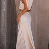 Amara Halter Satin Two-Piece Set