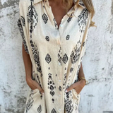 ORONE - VESTIDO IMPRESO DE CORTE SUELTO