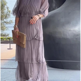 CRISINA – VESTIDO LARGO ELEGANTE EN MUSLÍN