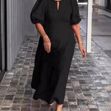 FIONA - VESTIDO ELEGANTE DE ESENCIA EN ALGODÓN Y LINO