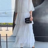 CRISINA – VESTIDO LARGO ELEGANTE EN MUSLÍN