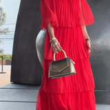 CRISINA – VESTIDO LARGO ELEGANTE EN MUSLÍN