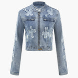 Crosstown Denim Jacket And Skirt Set