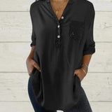 ELINE - CAMISA ELEGANTE CON CUELLO EN V