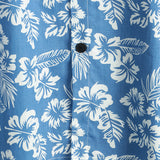 Blusa hawaiana de manga corta con estampado de flores