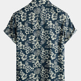 Camisa de Hawaii de Algodón con Mangas Cortas