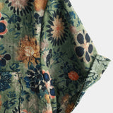 Camisa de Hawaii de Algodón con Mangas Cortas