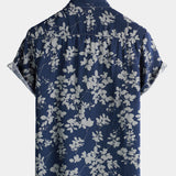 Camisa de Hawaii de Algodón con Mangas Cortas