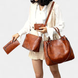 DANIELLA 4-PIECE LEATHER BAG SET