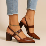 Talons en cuir à anneaux