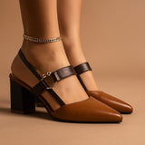 Talons en cuir à anneaux