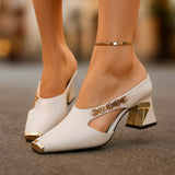 Escarpins à bout métallique