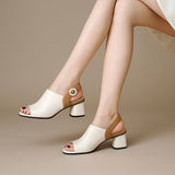 Escarpins à enfiler en cuir