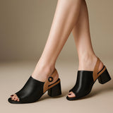 Escarpins à enfiler en cuir