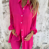 IZELA - CONJUNTO CAMISA Y SHORT DESENFADADO