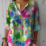 HELEINA - BLUSA VINTAGE CON FLORES