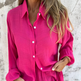 IZELA - CONJUNTO CAMISA Y SHORT DESENFADADO