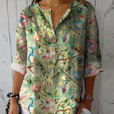 HELEINA - BLUSA VINTAGE CON FLORES