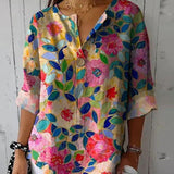 HELEINA - BLUSA VINTAGE CON FLORES