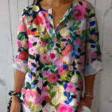 HELEINA - BLUSA VINTAGE CON FLORES