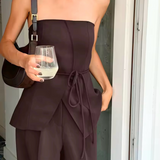 Monaco Strapless Wide Leg Set