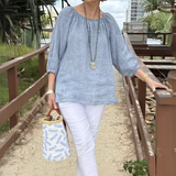 DANIA - CAMISA DE ALGODÓN Y LINO