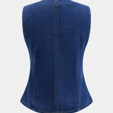 Lila Denim Button-Up And Wide Leg Jean Set