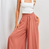 Willow Dune Wide-Leg Drawstring Pants