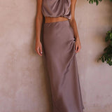 Amara Halter Satin Two-Piece Set