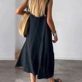 BLOME – VESTIDO BOHO SIN MANGAS MIDI