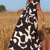 SITA - VESTIDO IMPRESO CON CUELLO EN V