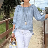 DANIA - CAMISA DE ALGODÓN Y LINO