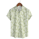 Blusa hawaiana de manga corta con estampado de flores