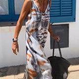 SORIA – Vestido sin mangas con estampado tie-dye