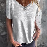 MARIONA - Camiseta Elegante de Manga Corta