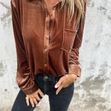 CATHERINE - BLUSA ELEGANTE DE VELUR