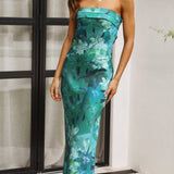 Thesa - Sleeveless satin dress