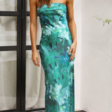 Thesa - Sleeveless satin dress