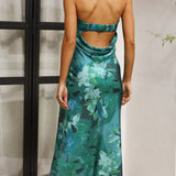 Thesa - Sleeveless satin dress