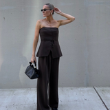 Monaco Strapless Wide Leg Set