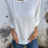 VARENA - BLUSA CHIC EN CHIFFON JACQUARD