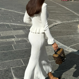 Marseille Elegance Knit Skirt Set