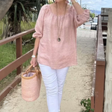 DANIA - CAMISA DE ALGODÓN Y LINO
