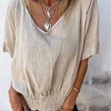BOMIA - CAMISETA CINTRADA CÓMODA CON ESCOTE EN V
