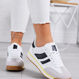 Baskets en tissu avec détails et semelle en caoutchouc