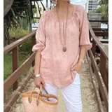 DANIA - CAMISA DE ALGODÓN Y LINO