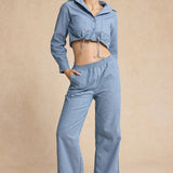 Arden Denim Drawstring Set