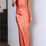 Thesa - Sleeveless satin dress