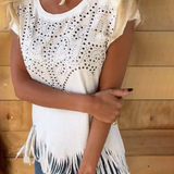 MASOVA – CAMISETA CON FRANJAS Y CLAVOS