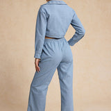 Arden Denim Drawstring Set